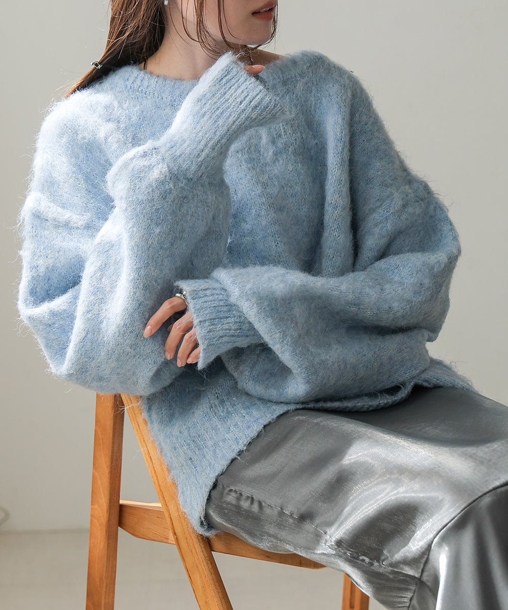 VOLUME SLEEVE MOHAYALIKE KNIT