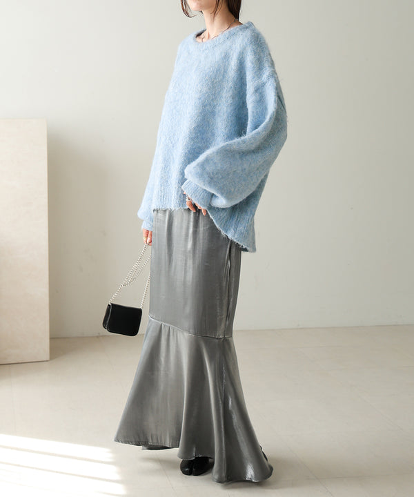 VOLUME SLEEVE MOHAYALIKE KNIT