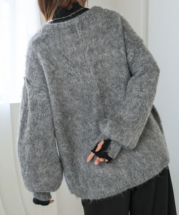VOLUME SLEEVE MOHAYALIKE KNIT