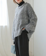 VOLUME SLEEVE MOHAYALIKE KNIT
