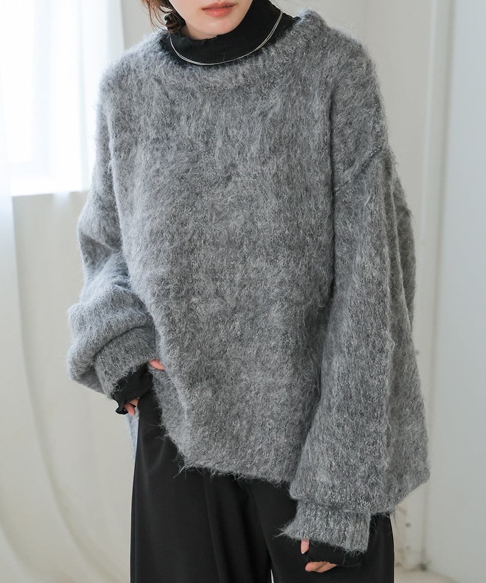 VOLUME SLEEVE MOHAYALIKE KNIT