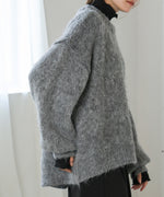 VOLUME SLEEVE MOHAYALIKE KNIT