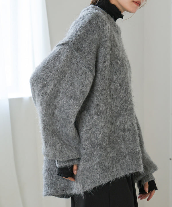 VOLUME SLEEVE MOHAYALIKE KNIT