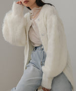 MOHAYALIKE SHAGGY KNIT CARDIGAN