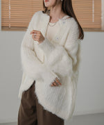 MOHAYALIKE SHAGGY KNIT CARDIGAN