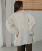 MOHAYALIKE SHAGGY KNIT CARDIGAN