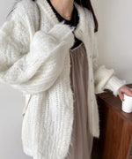 MOHAYALIKE SHAGGY KNIT CARDIGAN