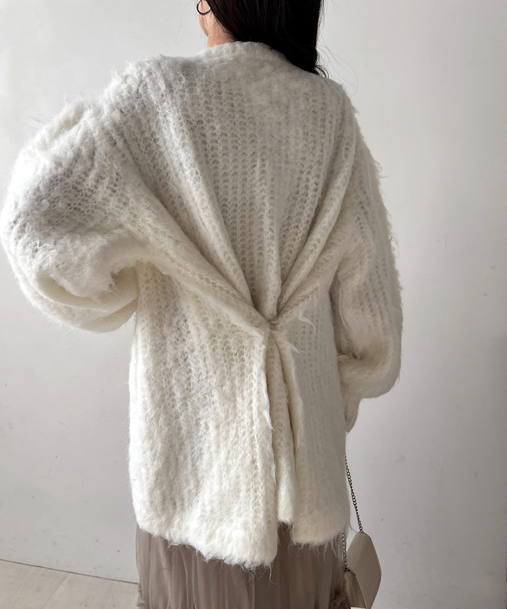 MOHAYALIKE SHAGGY KNIT CARDIGAN