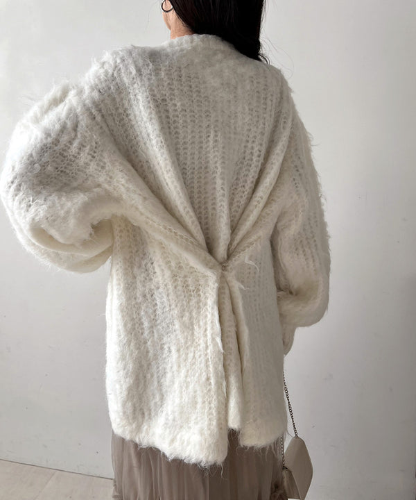 MOHAYALIKE SHAGGY KNIT CARDIGAN
