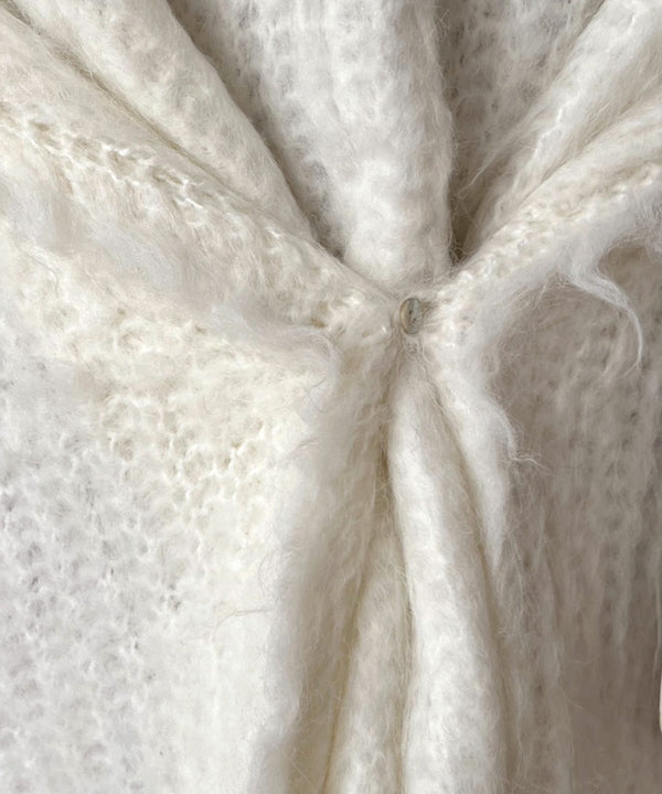 MOHAYALIKE SHAGGY KNIT CARDIGAN