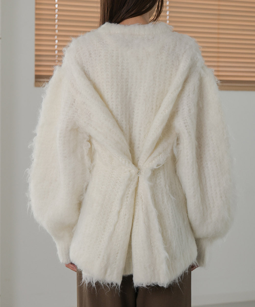 MOHAYALIKE SHAGGY KNIT CARDIGAN