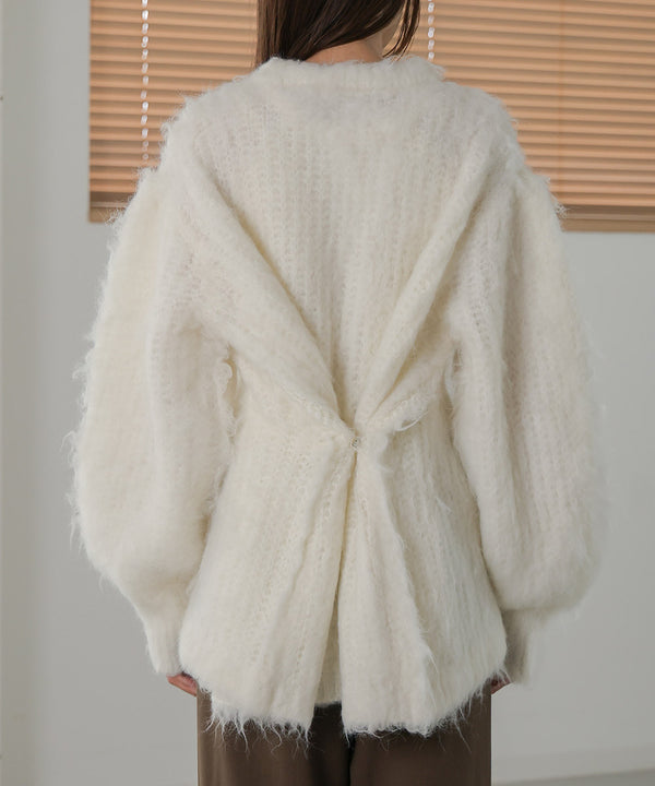 MOHAYALIKE SHAGGY KNIT CARDIGAN