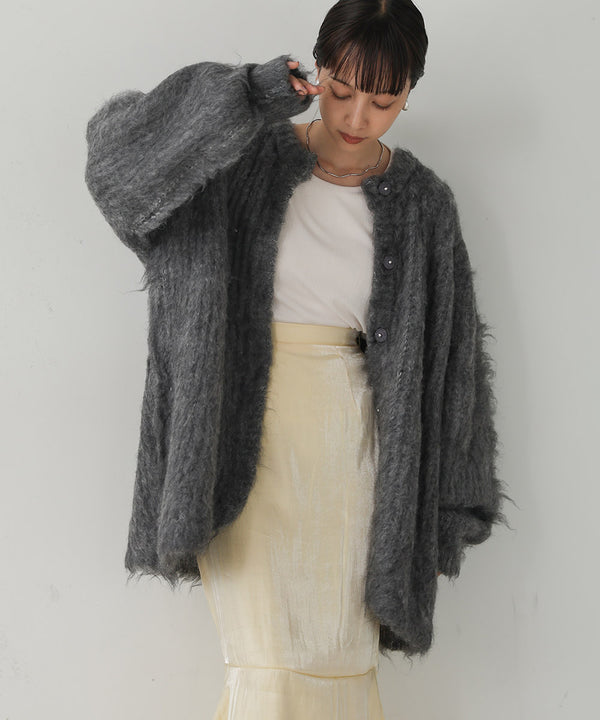 MOHAYALIKE SHAGGY KNIT CARDIGAN