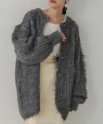 MOHAYALIKE SHAGGY KNIT CARDIGAN