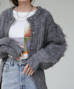 MOHAYALIKE SHAGGY KNIT CARDIGAN