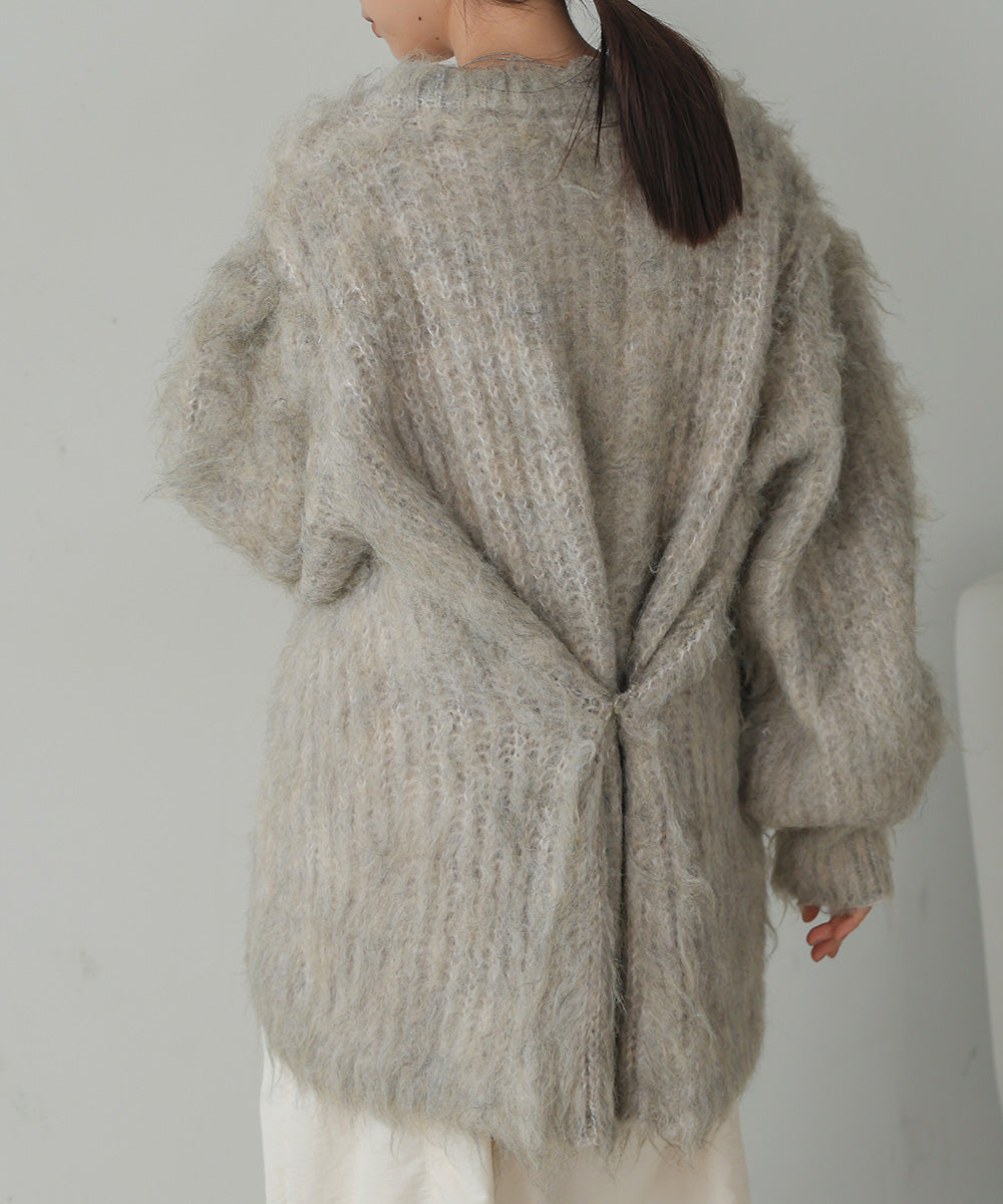 MOHAYALIKE SHAGGY KNIT CARDIGAN