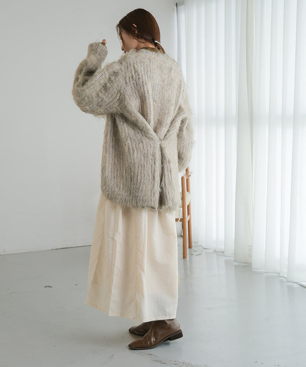 MOHAYALIKE SHAGGY KNIT CARDIGAN
