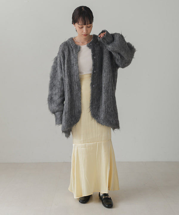 MOHAYALIKE SHAGGY KNIT CARDIGAN