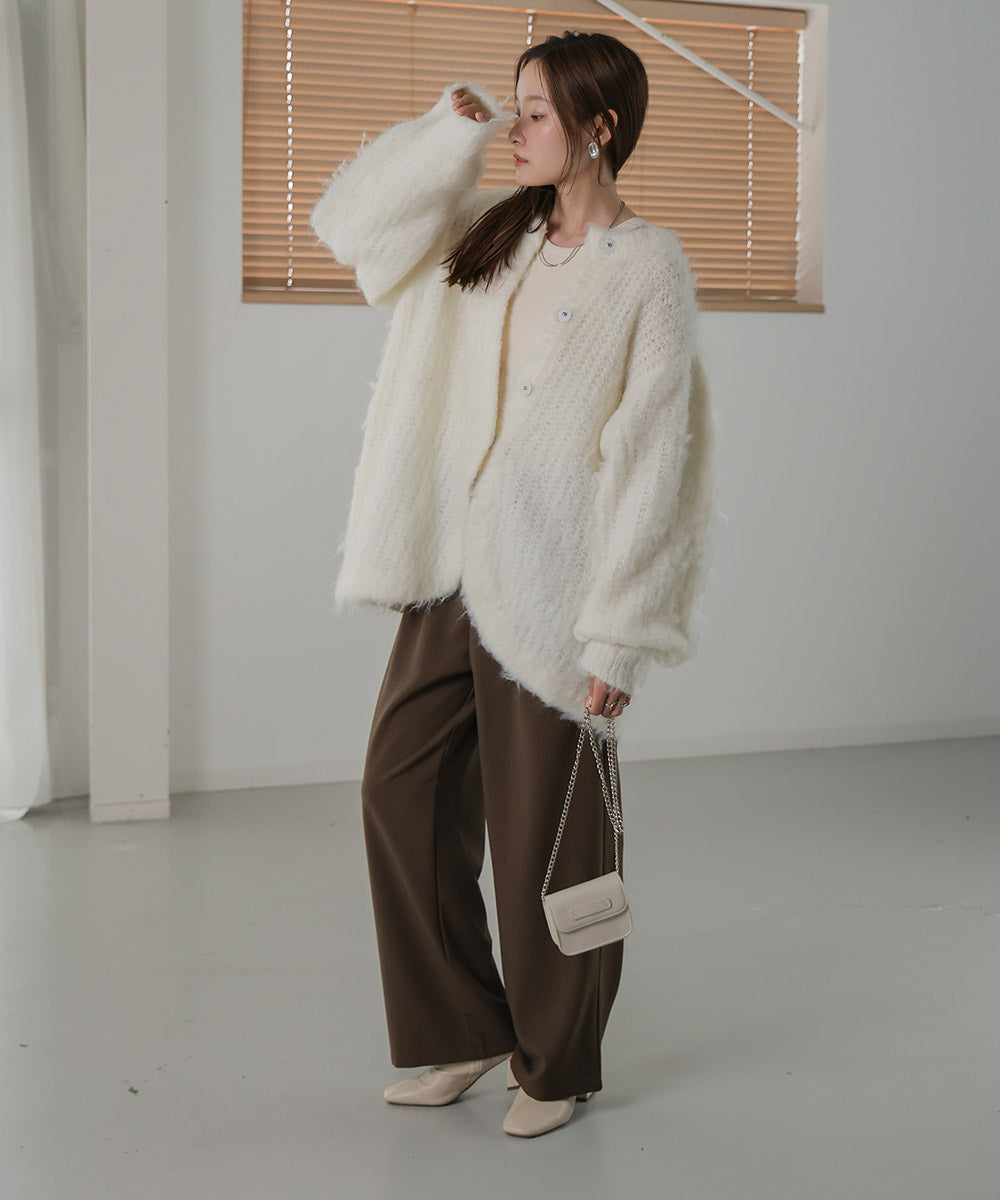 MOHAYALIKE SHAGGY KNIT CARDIGAN