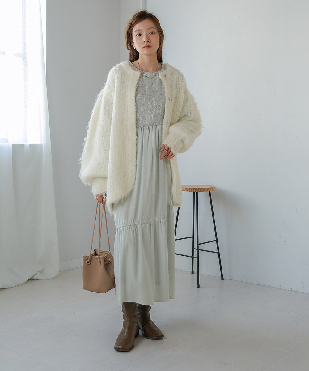 MOHAYALIKE SHAGGY KNIT CARDIGAN