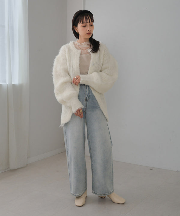 MOHAYALIKE SHAGGY KNIT CARDIGAN