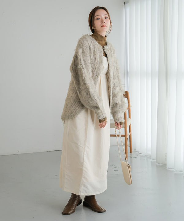 MOHAYALIKE SHAGGY KNIT CARDIGAN