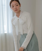 BOW TIE RIBBED KNIT