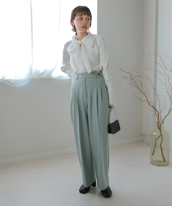 BOW TIE RIBBED KNIT