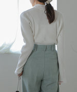 BOW TIE RIBBED KNIT