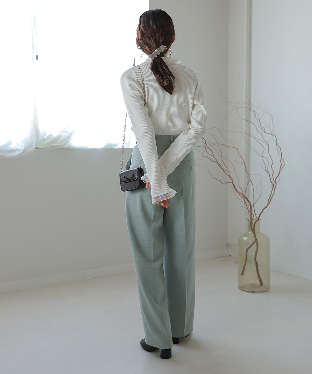 BOW TIE RIBBED KNIT