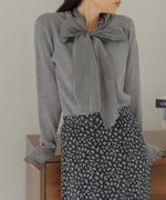 BOW TIE RIBBED KNIT