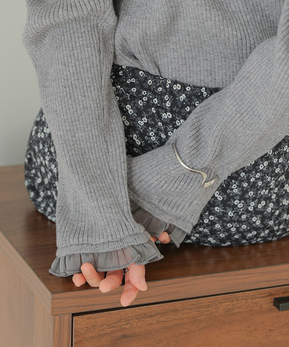 BOW TIE RIBBED KNIT