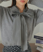 BOW TIE RIBBED KNIT