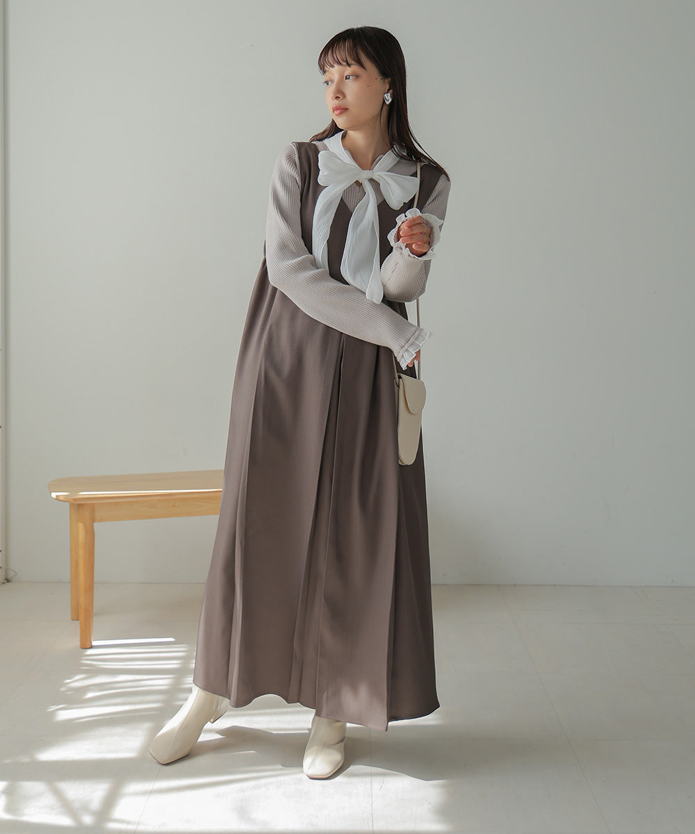 BOW TIE RIBBED KNIT