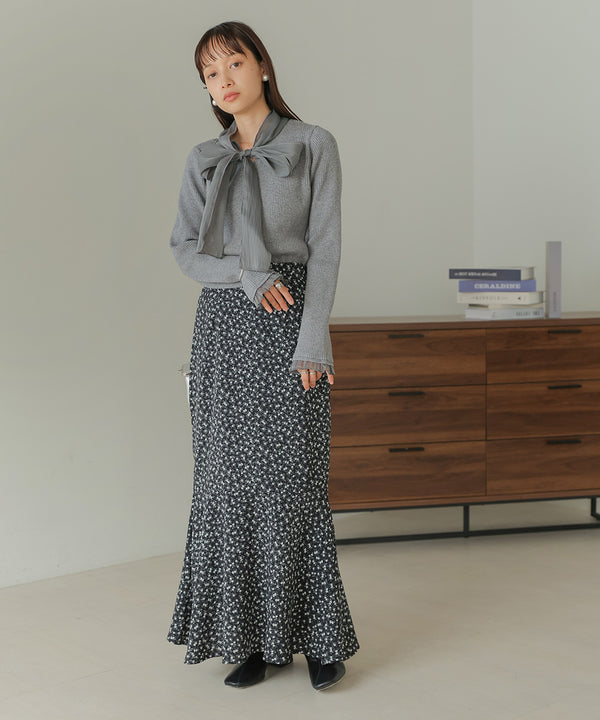 BOW TIE RIBBED KNIT