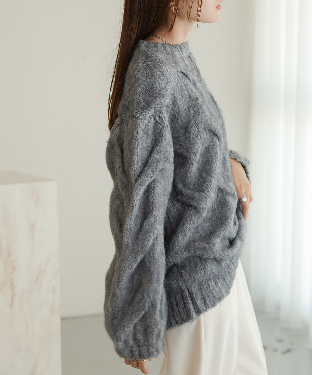 sacai【sacai】Satin Mix Wool Knit Pullover - ニット/セーター