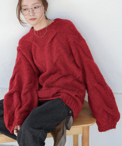 CABLE MIX KNIT PULLOVER