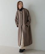 SHAGGY PEARL BUTTON OVER SILHOUETTE COAT