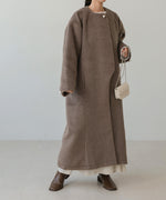 SHAGGY PEARL BUTTON OVER SILHOUETTE COAT