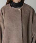 SHAGGY PEARL BUTTON OVER SILHOUETTE COAT