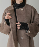 SHAGGY PEARL BUTTON OVER SILHOUETTE COAT