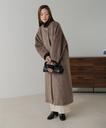 SHAGGY PEARL BUTTON OVER SILHOUETTE COAT