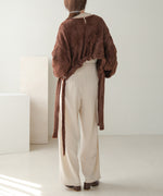 DRAWN HEM SHAGGY SHORT TOPS