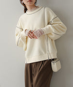 DOUBLE ZIP COLOR STITCHING BRUSHED LINING SWEAT