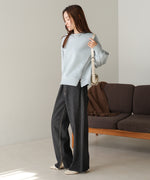 DOUBLE ZIP COLOR STITCHING BRUSHED LINING SWEAT