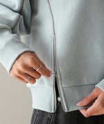 DOUBLE ZIP COLOR STITCHING BRUSHED LINING SWEAT