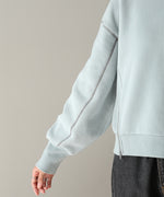 DOUBLE ZIP COLOR STITCHING BRUSHED LINING SWEAT