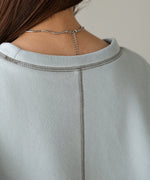 DOUBLE ZIP COLOR STITCHING BRUSHED LINING SWEAT