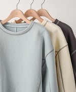 DOUBLE ZIP COLOR STITCHING BRUSHED LINING SWEAT