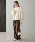 DOUBLE ZIP COLOR STITCHING BRUSHED LINING SWEAT